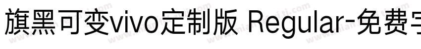 旗黑可变vivo定制版 Regular字体转换